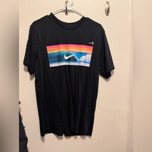 Nike Black Multicolor Wave Graphic Men's Tee